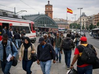 Приезд поезда на вокзал Аточа